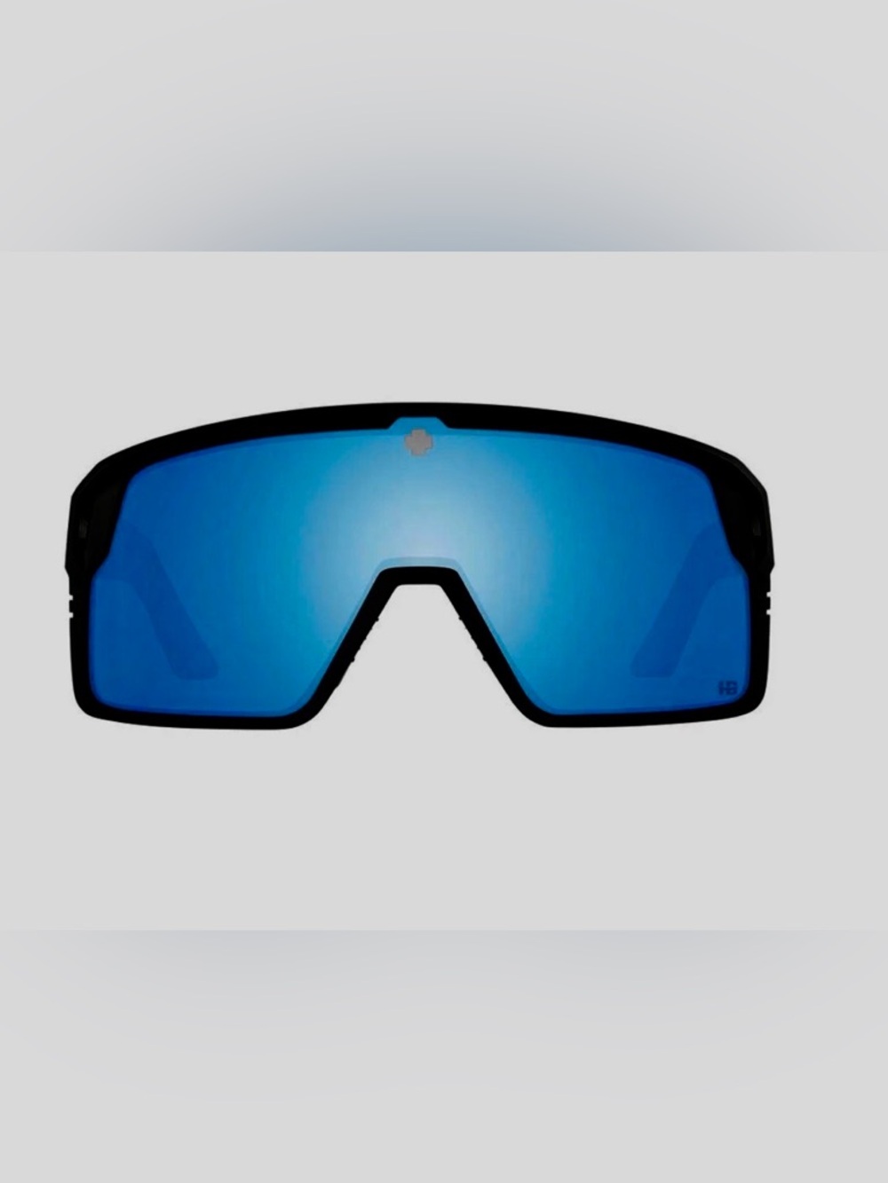 SPY MONOLITH MATTE BLACK ICE BLUE POLARIZED SPECTRA MIRROR SUNGLASSES PERFECT
